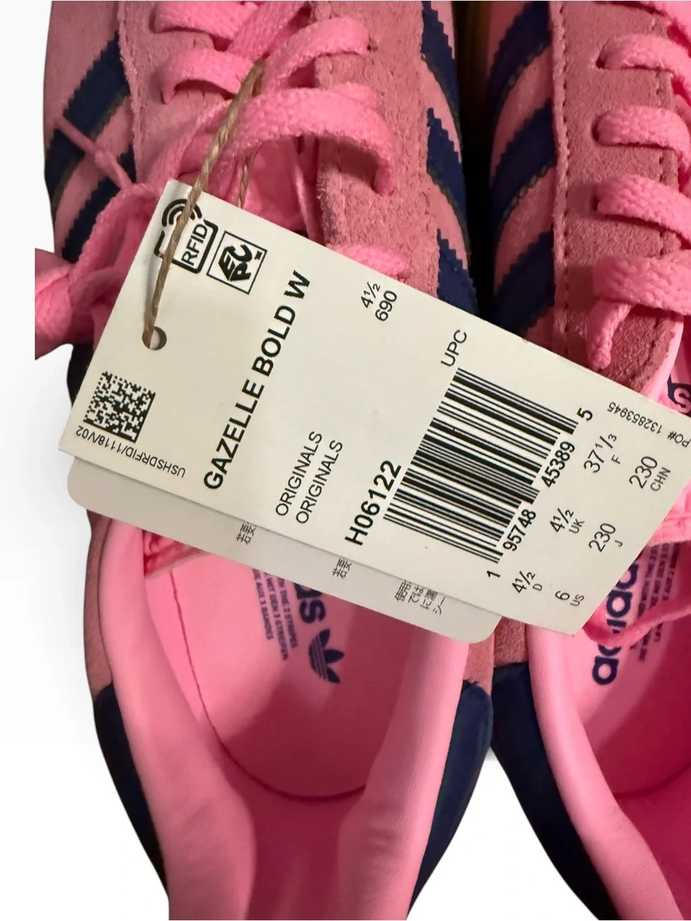 Adidas Gazelle Bold Pink Navy Suede Platform Sneakers US 6 NWT